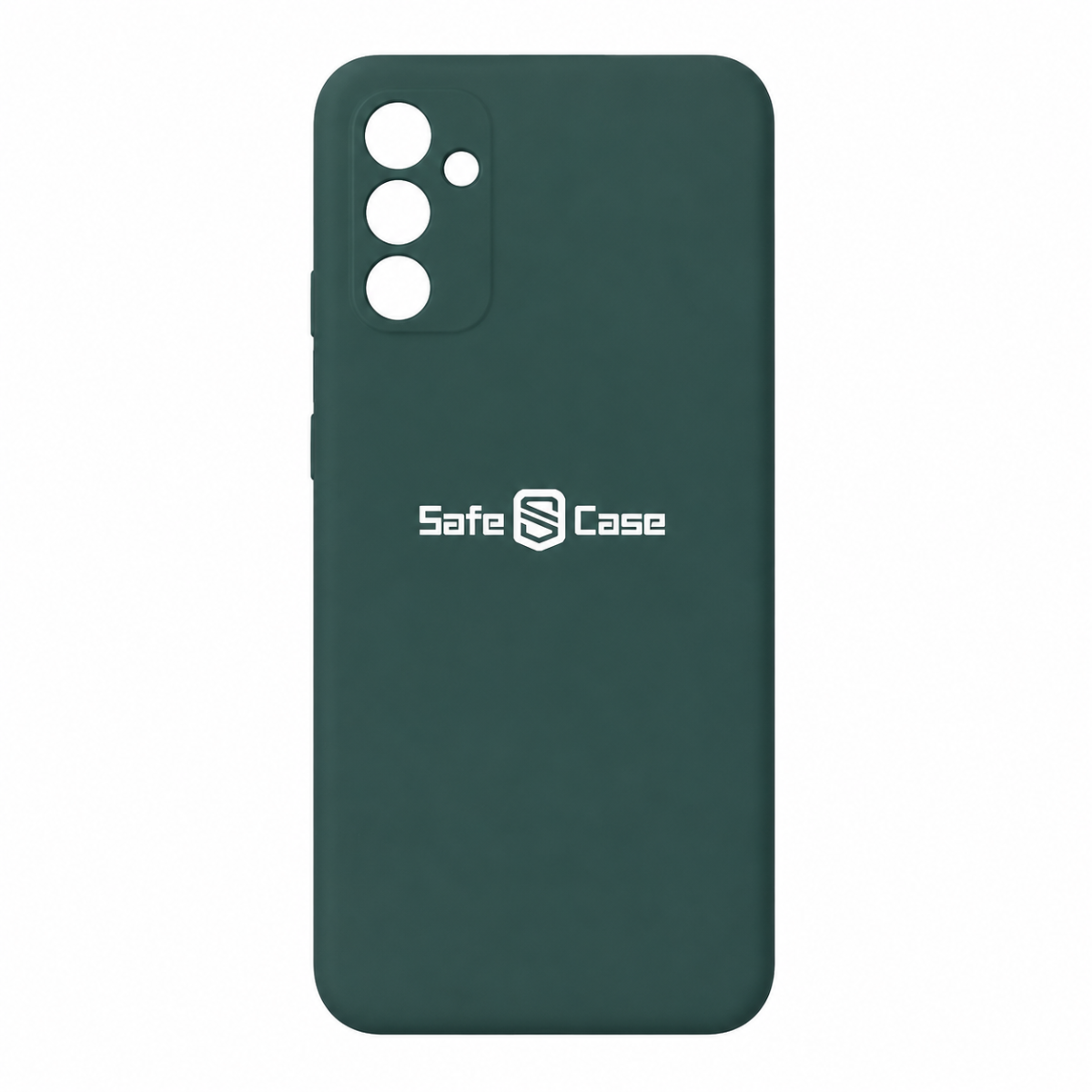 Green phone case with 'Safe Case' logo on a white background