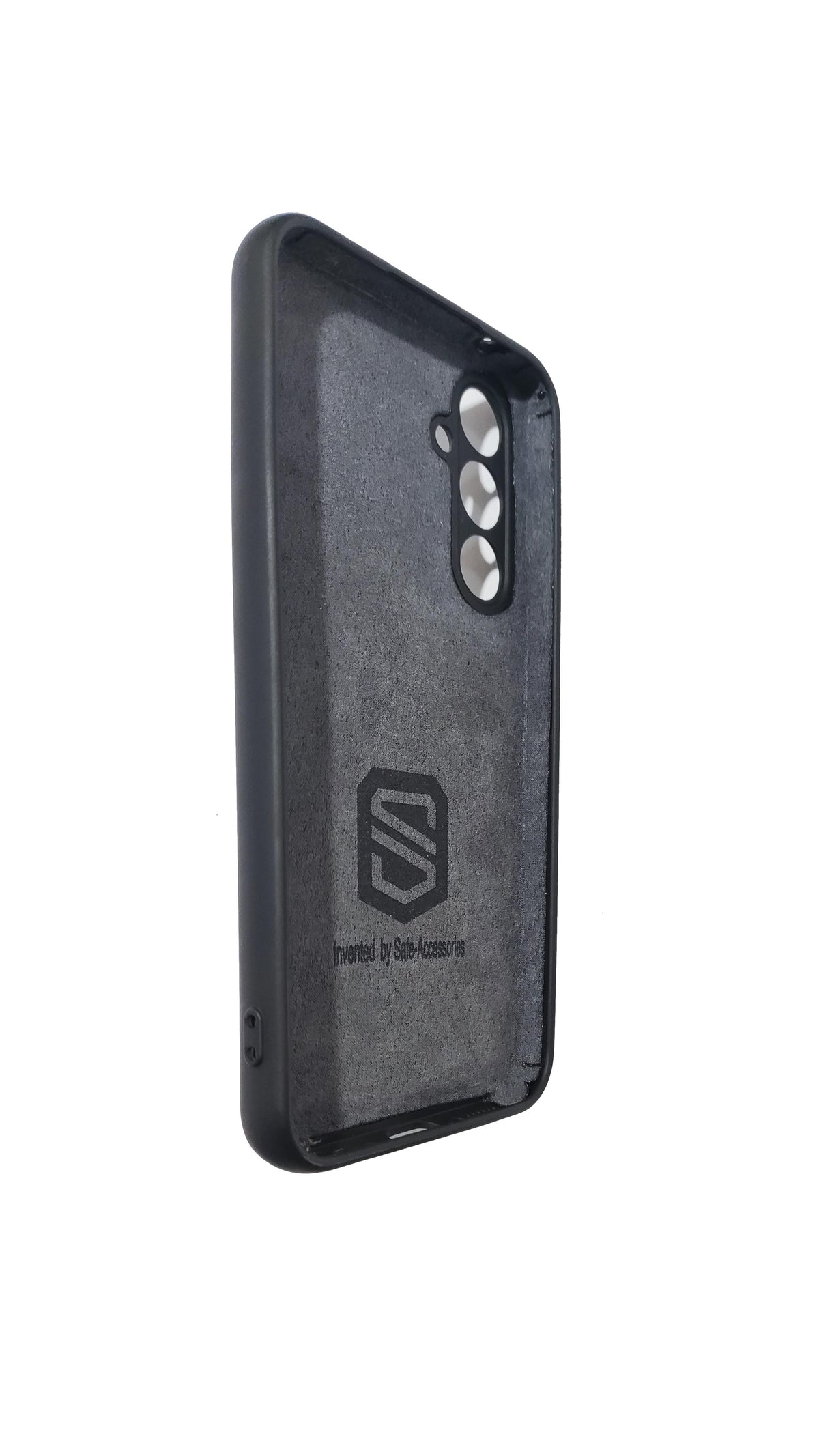 Black Samsung Galaxy A54 Safe-Case interior angled view