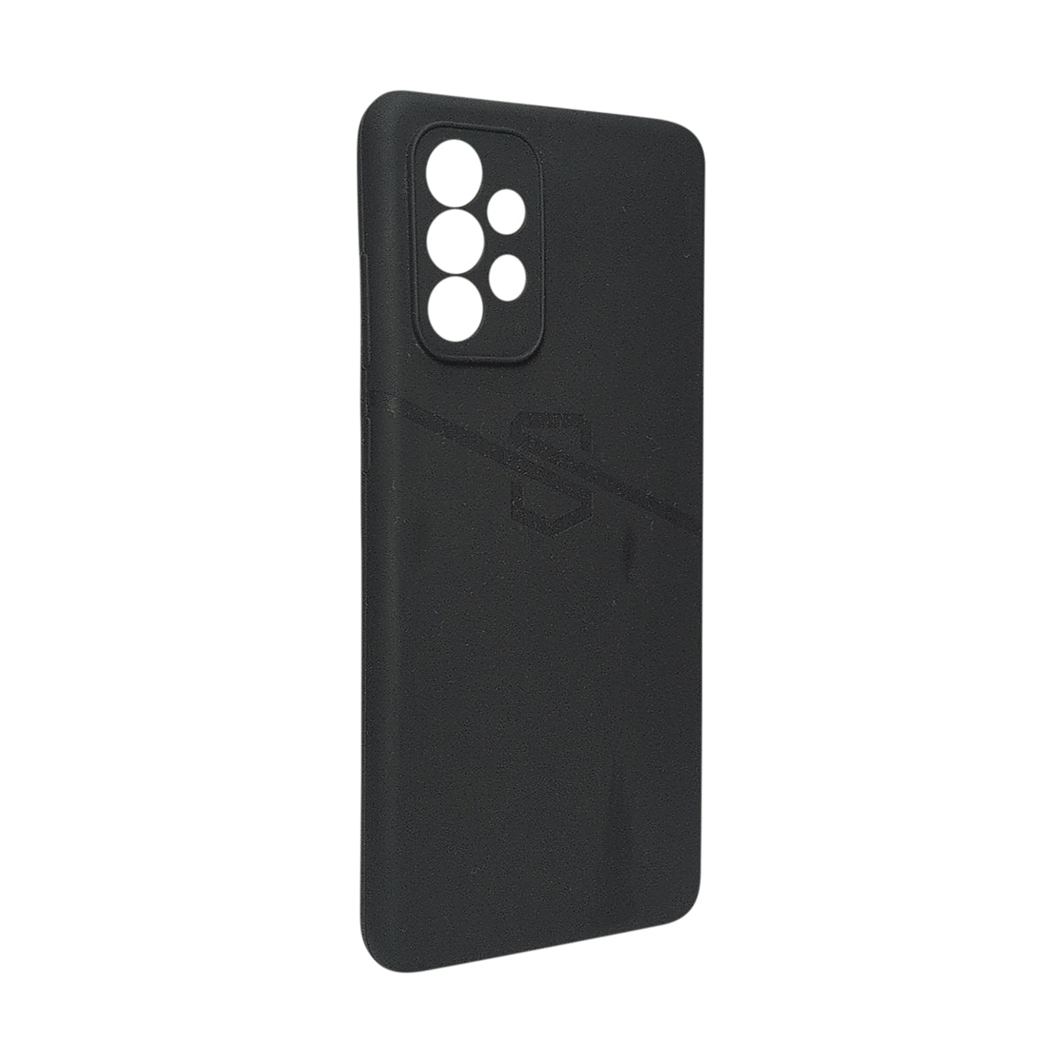Black Samsung Galaxy A72 Safe-Case EMF protection phone case angled rear view