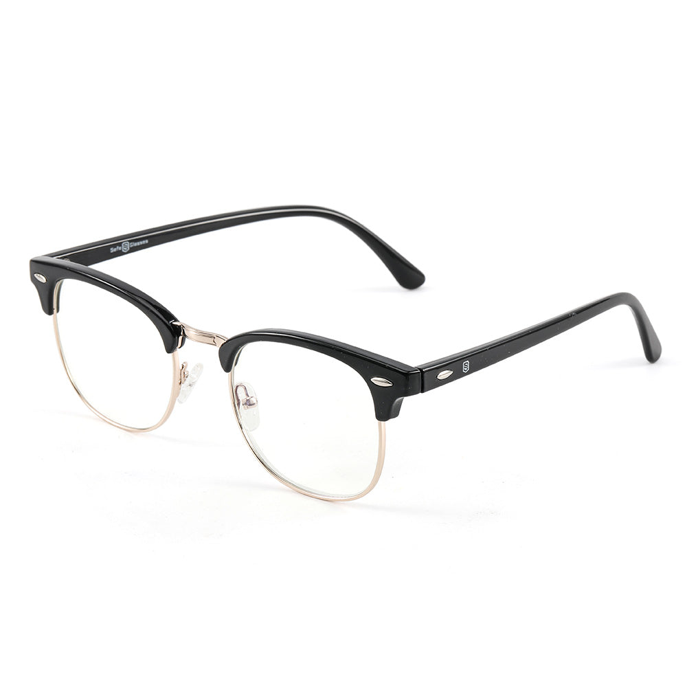 Black frame anti blue light glasses