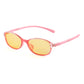 Yellow lens anti blue light glasses with pink frame