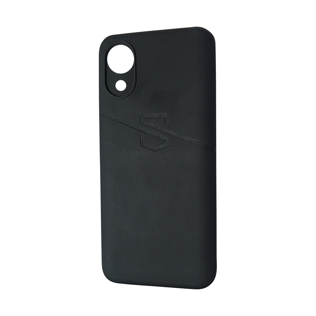 A matte black phone case with a SAFE CASE logo on the back, shown against a plain white background.
