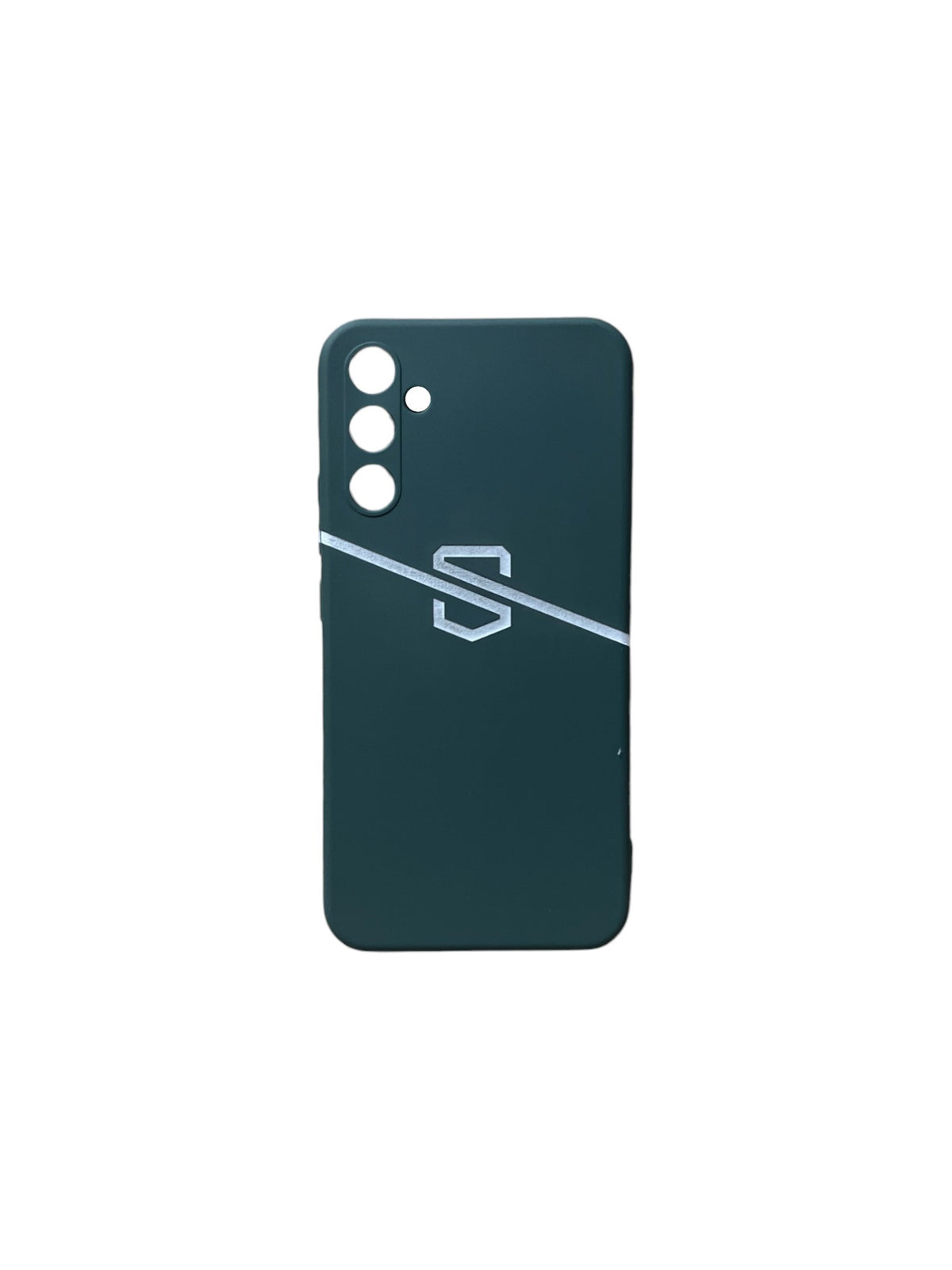 Dark green Samsung Galaxy A34 anti-radiation phone case rear view