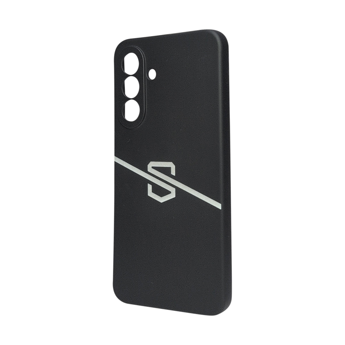 Black Samsung Galaxy A37 EMF protection case rear view