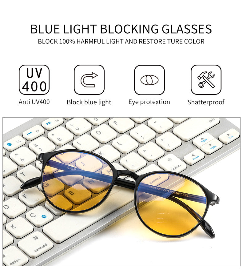 Anti blue light GAMING YELLOW Glasses SA12168Y Safe Accessories