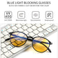 Anti-blue light glasses with yellow lenses, keyworded for easy online search.Anti-blue light glasses for gamers displayed on a white background with gaming accessories.