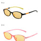 Color choice of yellow lances blue light glasses. Black with yellow or pink frame