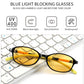 Blue light glasses. Black with yellow frame