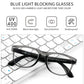 Safe-Glasses occhiali anti-luce blu con montatura rettangolare