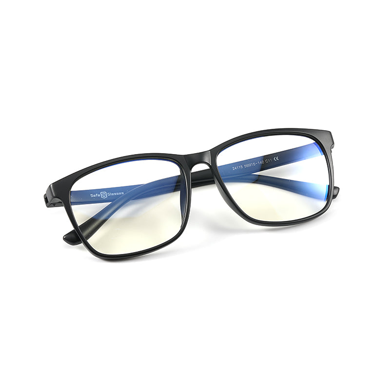 Blackanti-blue light glasses closed