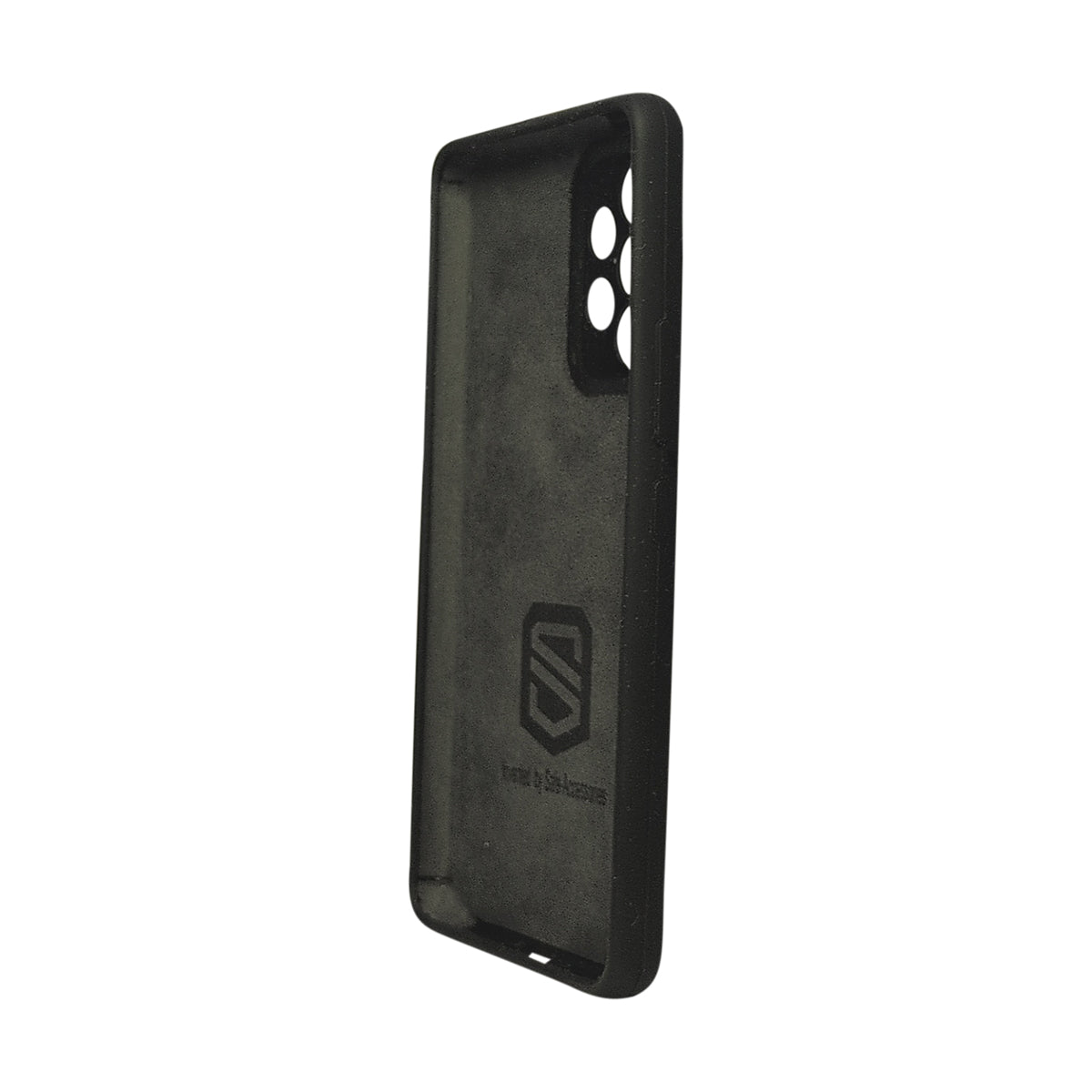 Black Samsung Galaxy A53 EMF protection case interior side view