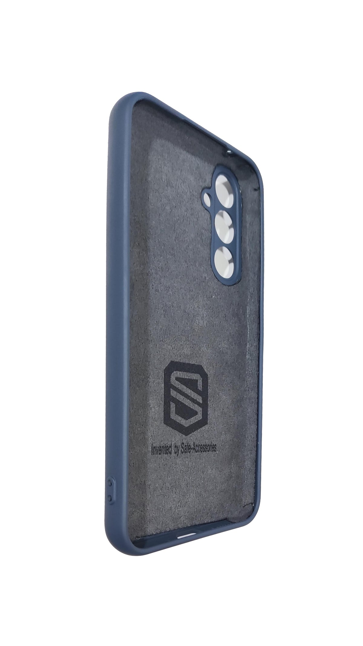 Blue Samsung Galaxy A54 EMF protection phone case inside view
