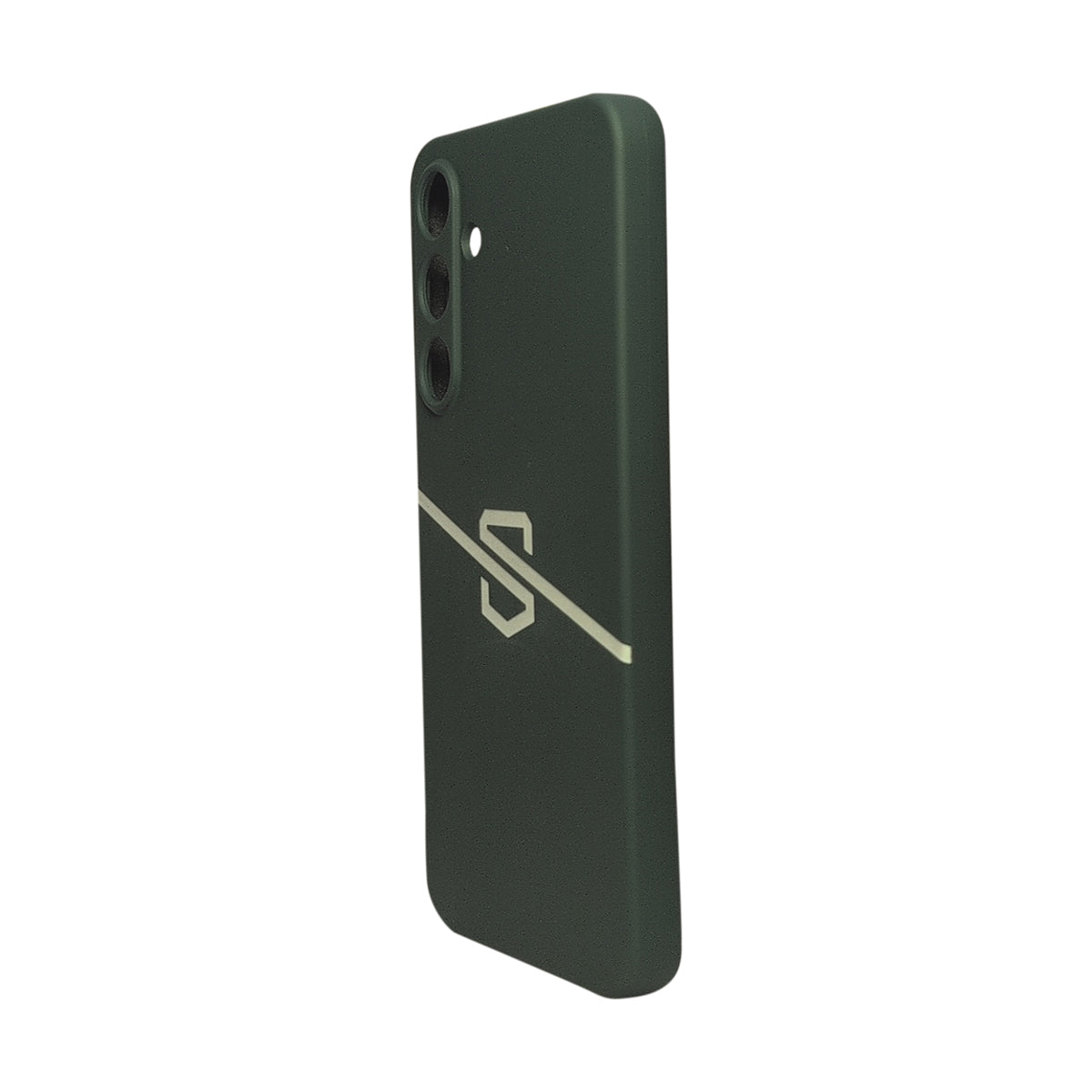 Dark green Samsung Galaxy A54 Safe-Case rear angled view