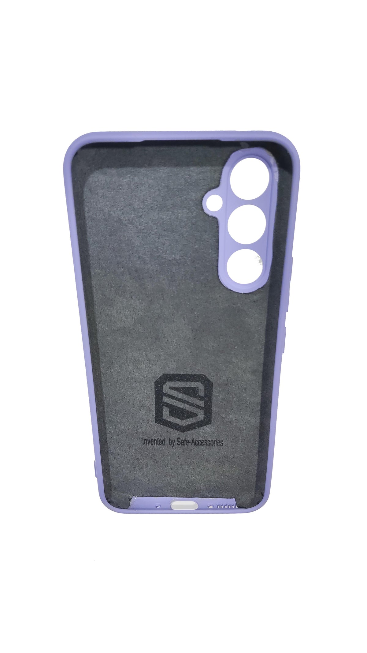Lavender Samsung Galaxy A54 Safe-Case interior showing camera cutouts