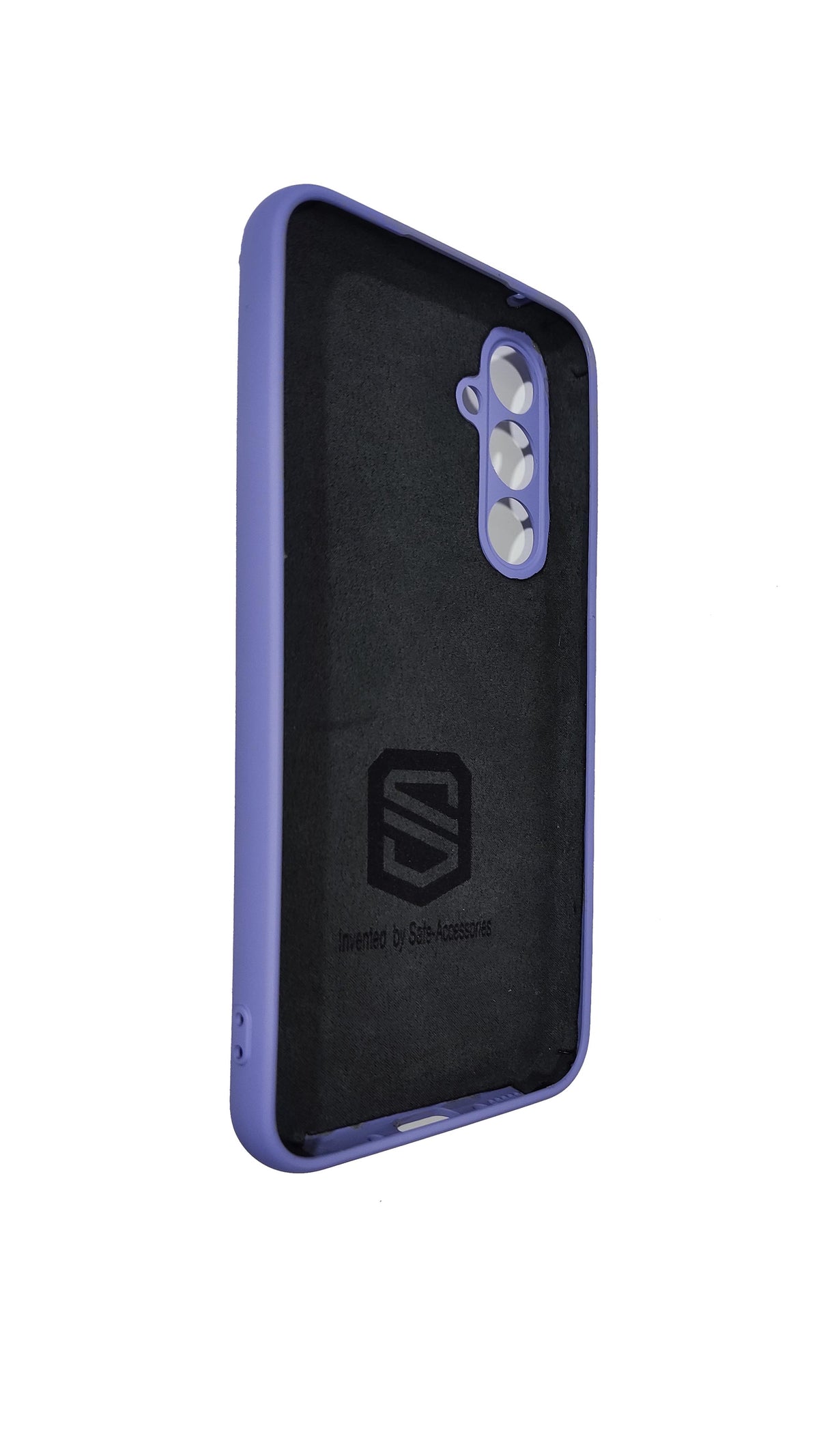 Lavender Samsung Galaxy A54 EMF protection case interior angled view