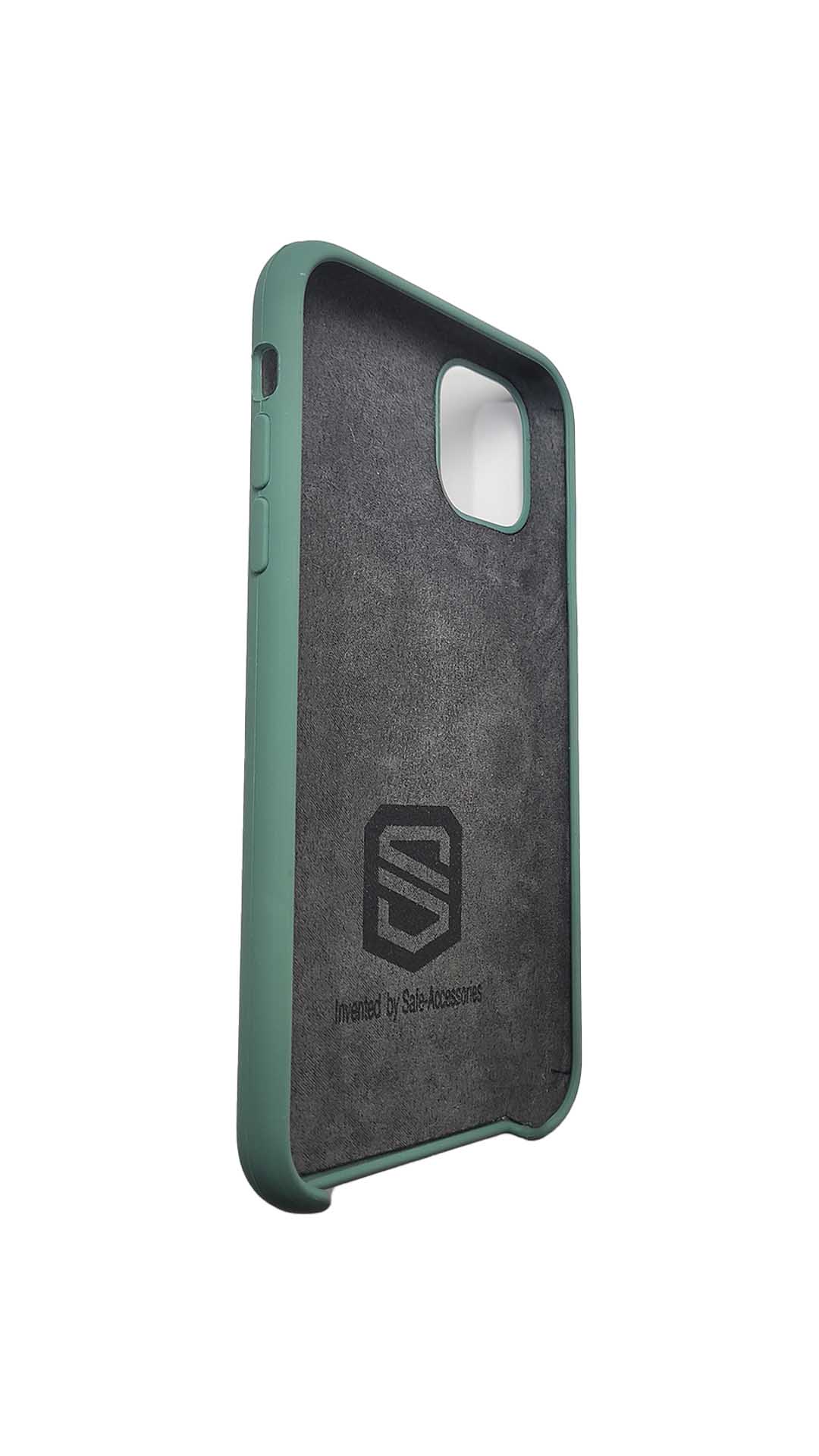 Inside side view of Green Safe-Case for iPhone 11 Pro with Anti-radiation EMF protection