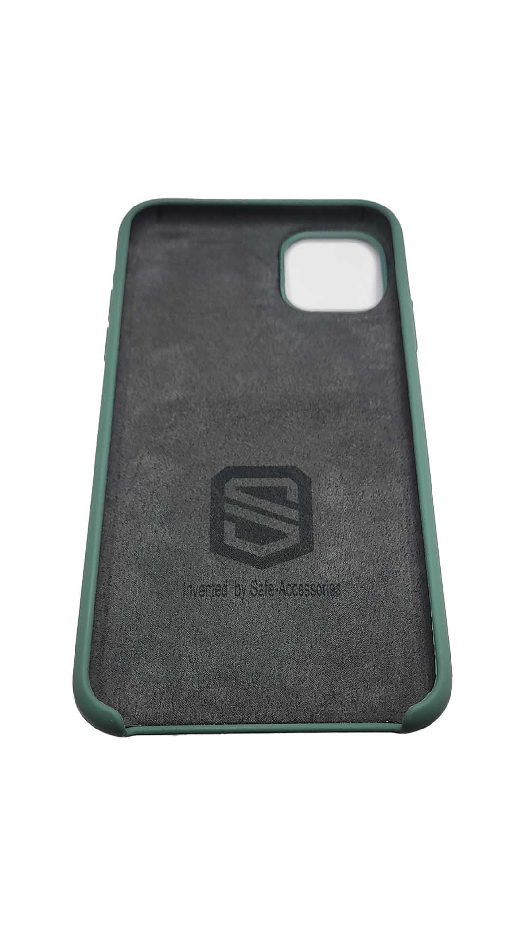Inside up view of Green Safe-Case for iPhone 11 Pro Max with Anti-radiation EMF protection