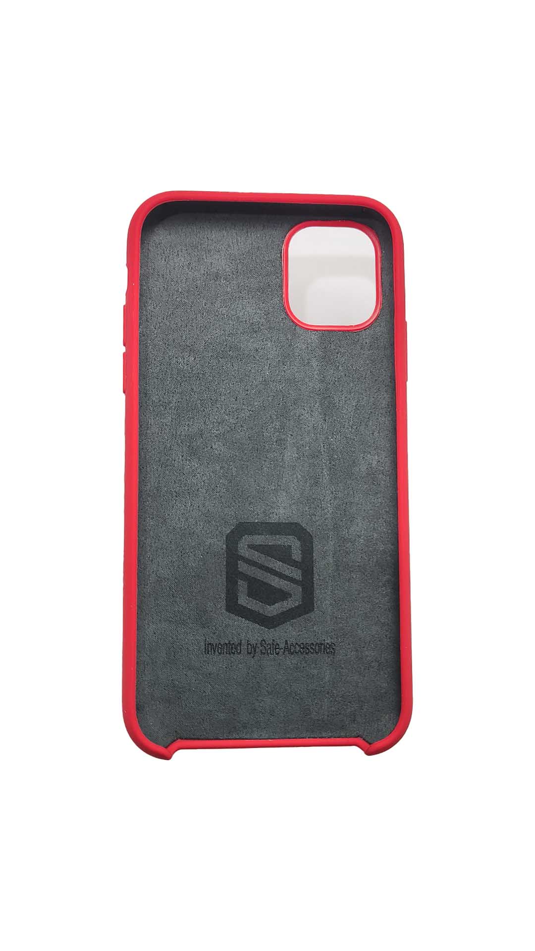 Inside view of Red Safe-Case for iPhone 11 Pro with Anti-radiation EMF protection